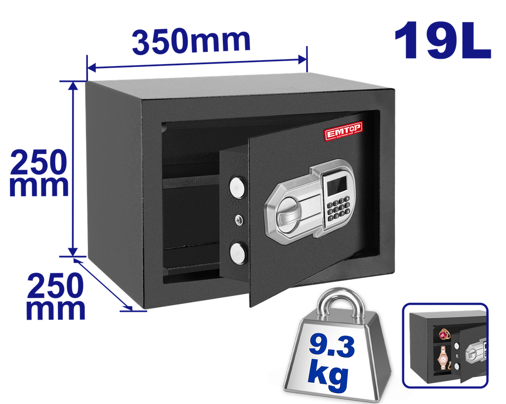 [EESF2503] [EESF2503] EESF2503 Caja fuerte digital de alta seguridad de 9.3kg