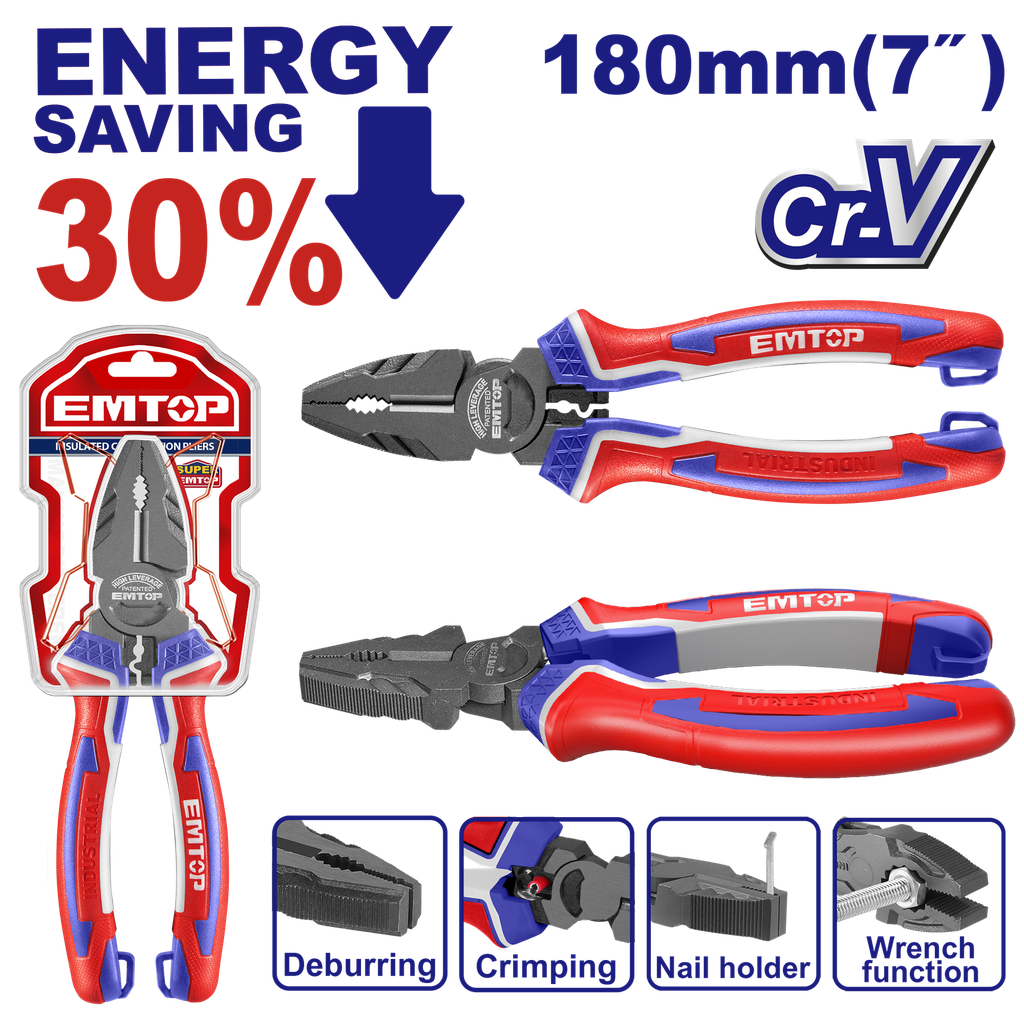 [EPLRC0721] EPLRC0721 Pinza de electricista 7"/180 mm
