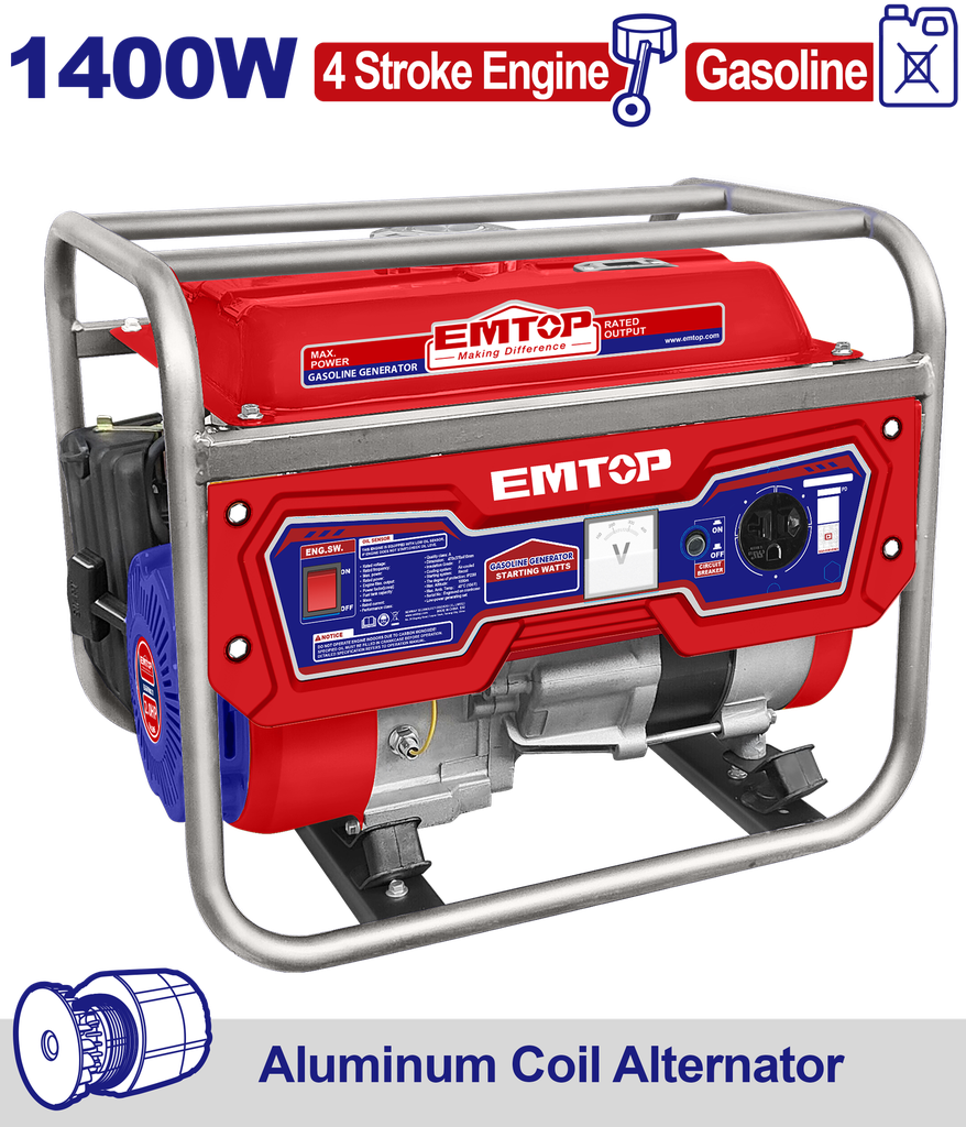 [ULGGRR1511] ULGGRR1511 Generador eléctricos de 1400 W, motor de 4 tiempos
